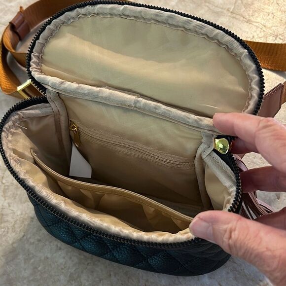 Black Leather Joy Mangano Belt Bag - Picture 6 of 6